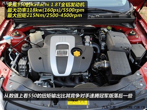 汽车之家 上海汽车 荣威550 550g 1.8t 品仕版