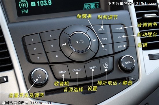 车内按键标识 中控台大致可以分为两部分,通常上方为车载多媒体系统
