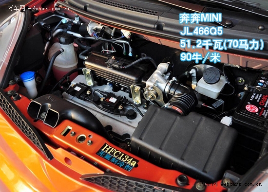 奔奔mini配备的jl466q5发动机潜力巨大!