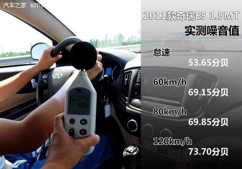 符合家用定位 测试2011款奇瑞E5 1.5MT 汽车之家