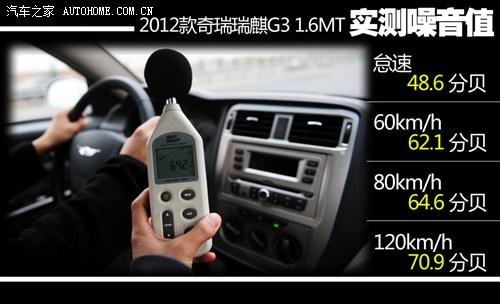 瑞麒 奇瑞汽车 瑞麒g3 2012款 1.6l 手动豪华型